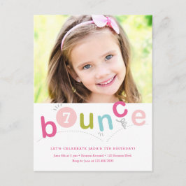 Postal De Invitación Fiesta de cumpleaños infantil Budget Bounce