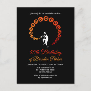 Postal De Invitación Fiesta de cumpleaños número 50 de músico de Trump 