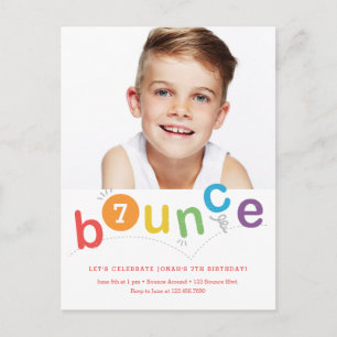 Postal De Invitación Fiesta de cumpleaños para niños Budget Bounce