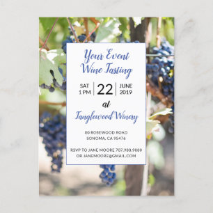 Postal De Invitación Fiesta de degustación de vinos en cualquier evento