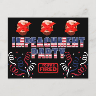 Postal De Invitación Fiesta de destitución de Trump