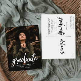 Postal De Invitación Fiesta de Graduación con Foto Personalizada