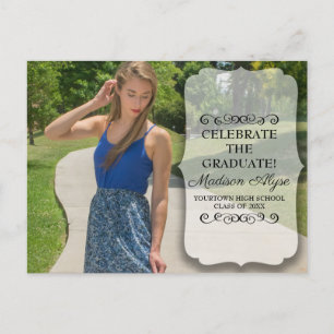 Postal De Invitación Fiesta de Graduación con Foto Personalizada Comple
