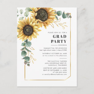 Postal De Invitación Fiesta De Graduación De Eucalipto De Giro 2025