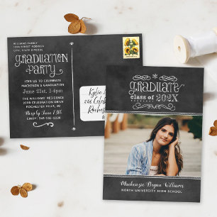 Postal De Invitación Fiesta de Graduación de la Clase de 2026 con Foto 