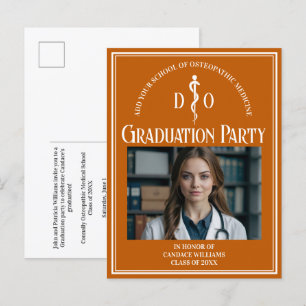 Postal De Invitación Fiesta de graduación de la escuela de medicina ost