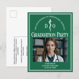 Postal De Invitación Fiesta de graduación de la escuela de medicina ost