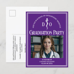 Postal De Invitación Fiesta de graduación de la escuela de medicina ost