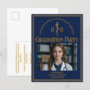 Postal De Invitación Fiesta de Graduación de la Escuela Osteopática Azu