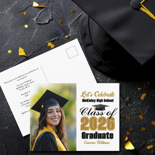 Postal De Invitación Fiesta de graduación de la promoción de 2026 con f