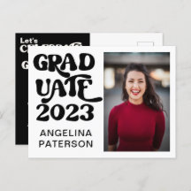 Fiesta de Graduados en Blanco y Negro con guión re