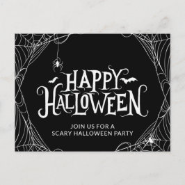 Postal De Invitación Fiesta de Halloween de Araña Espeluznante