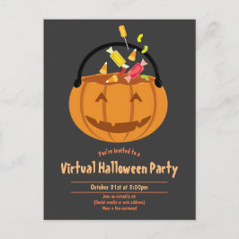 Postal De Invitación Fiesta de Halloween virtual de caramelo de caramel