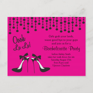 Postal De Invitación fiesta de ideas de una fiesta de soltería / Chica 