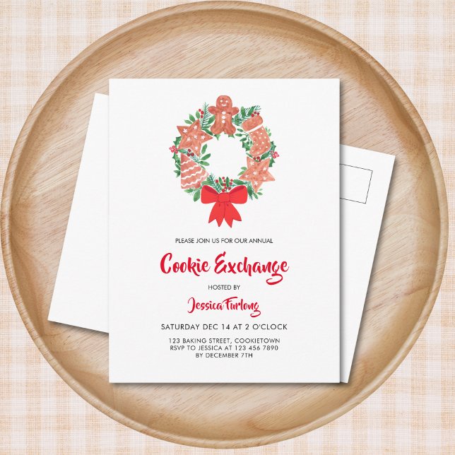 Postal De Invitación Fiesta de Intercambio de Galletas de Navidad (Subido por el creador)