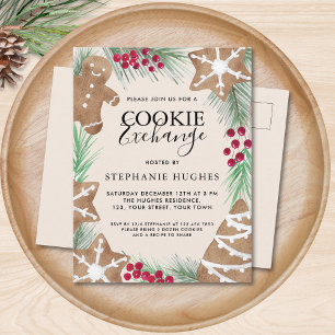 Postal De Invitación Fiesta de Intercambio de Galletas de Navidad
