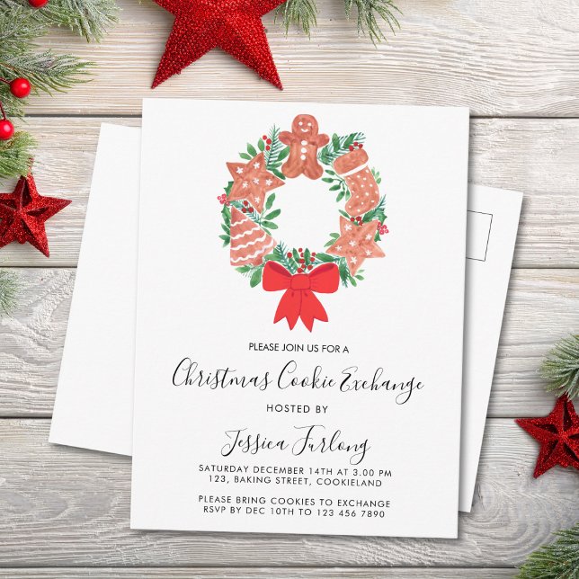 Postal De Invitación Fiesta de Intercambio de Galletas de Navidad  (Subido por el creador)