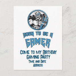 Postal De Invitación Fiesta de juegos de cumpleaños personalizado