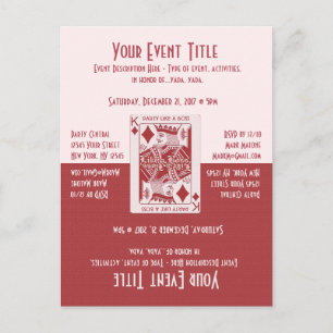 Postal De Invitación Fiesta de la noche del juego divertido