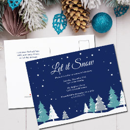 Postal De Invitación Fiesta de los Navidades de los árboles de invierno