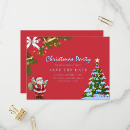 Postal De Invitación Fiesta de Navidad, Reserva la Fecha