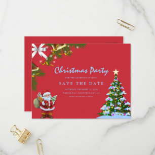Postal De Invitación Fiesta de Navidad, Reserva la Fecha