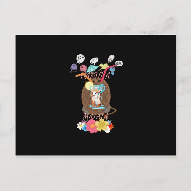 Postal De Invitación Fiesta de playa de verano de Hakuna Matata (Anverso)