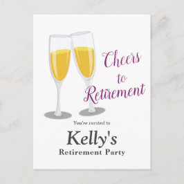 Postal De Invitación Fiesta de retiro de Champagne