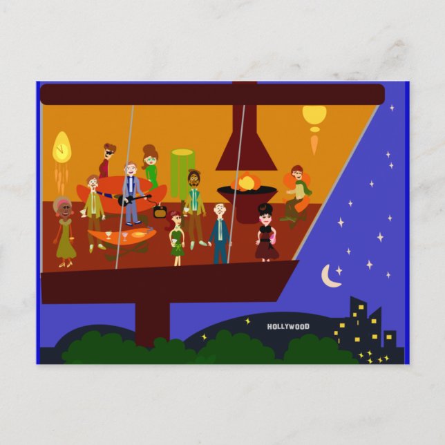 Postal De Invitación Fiesta de Retro House (Anverso)