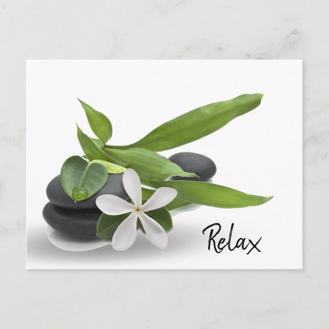 Postal De Invitación Fiesta de spa con piedras (Anverso)