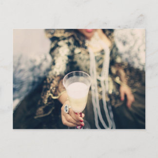 Postal De Invitación Fiesta de vidrio Marie Antoinette Champagne
