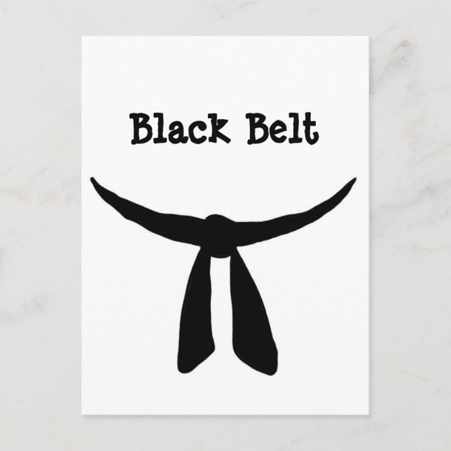 Postal De Invitación Fiesta del cinturón negro (Anverso)