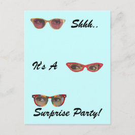 Postal De Invitación Fiesta Discreto Retro Vintage Postcard Surprise Di