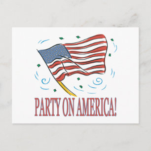 Postal De Invitación Fiesta En Estados Unidos