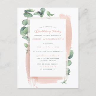 Postal De Invitación Fiesta especial de cumpleaños del cepillo pintado