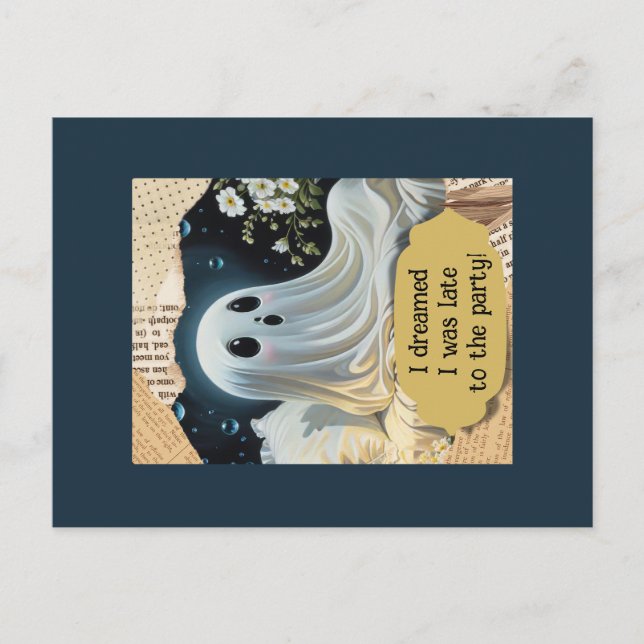 Postal De Invitación Fiesta fantasma de Halloween (Anverso)