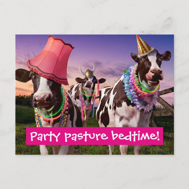 Postal De Invitación Fiesta 'Hasta Que Las Vacas Vengan A Casa (Anverso)