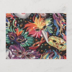 Postal De Invitación Fiesta Mardi Gras