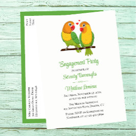 Postal De Invitación Fiesta para el compromiso de los Aves Amarillos Ve