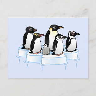 Postal De Invitación Fiesta Penguin