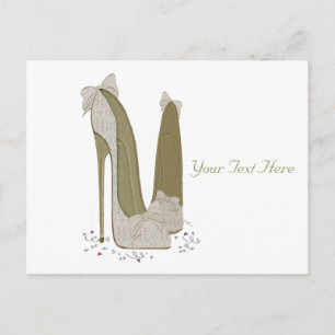 Postal De Invitación Fiesta personalizado Stiletto Shoe Art
