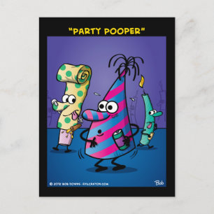 Postal De Invitación "Fiesta Pooper "