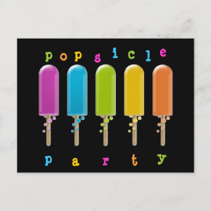 Postal De Invitación fiesta popsicle