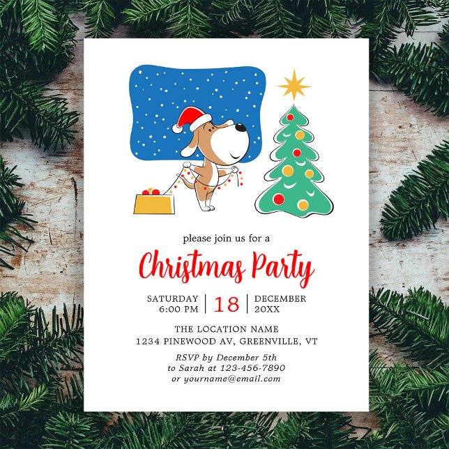 Postal De Invitación Fiesta Santa Hat (Subido por el creador)