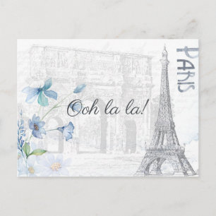 Postal De Invitación Fiesta temática de París para adultos para cualqui