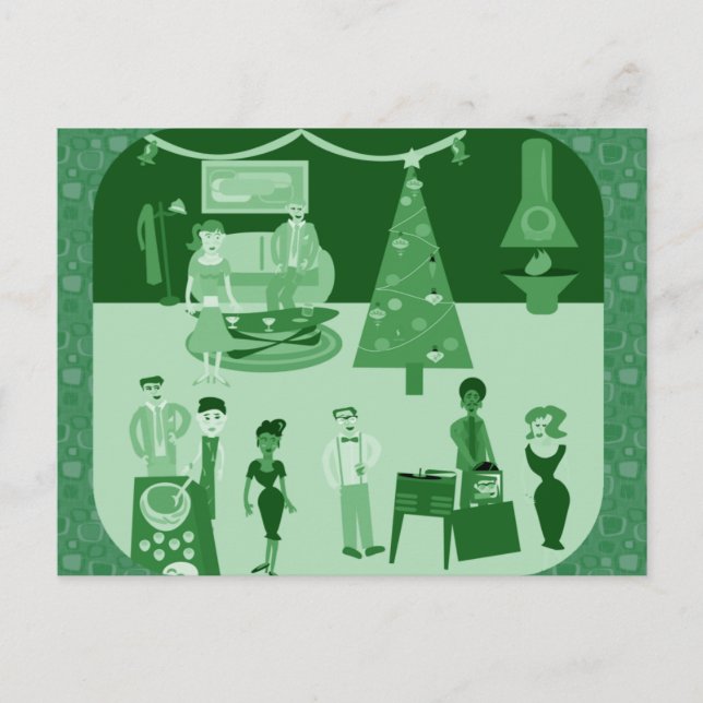 Postal De Invitación Fiesta Verde (Anverso)