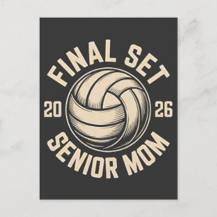 Postal De Invitación Final Set Senior Mom 2026 Graduation Volleyball