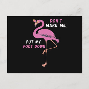 Postal De Invitación Flamencos Flamingo Con Gafas No Me Hacen Poner