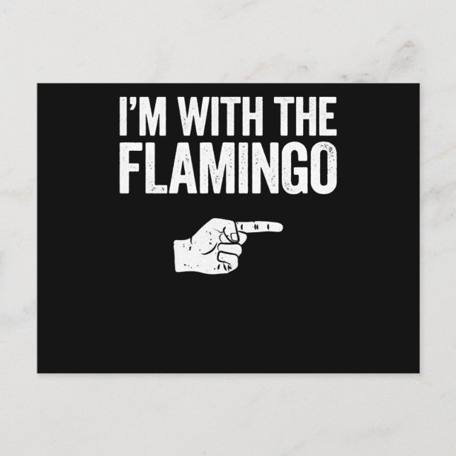 Postal De Invitación Flamencos | Im Con El Flamingo Coincidentes (Anverso)