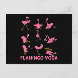 Postal De Invitación Flamencos   Medición de la mancha de yoga de Flami